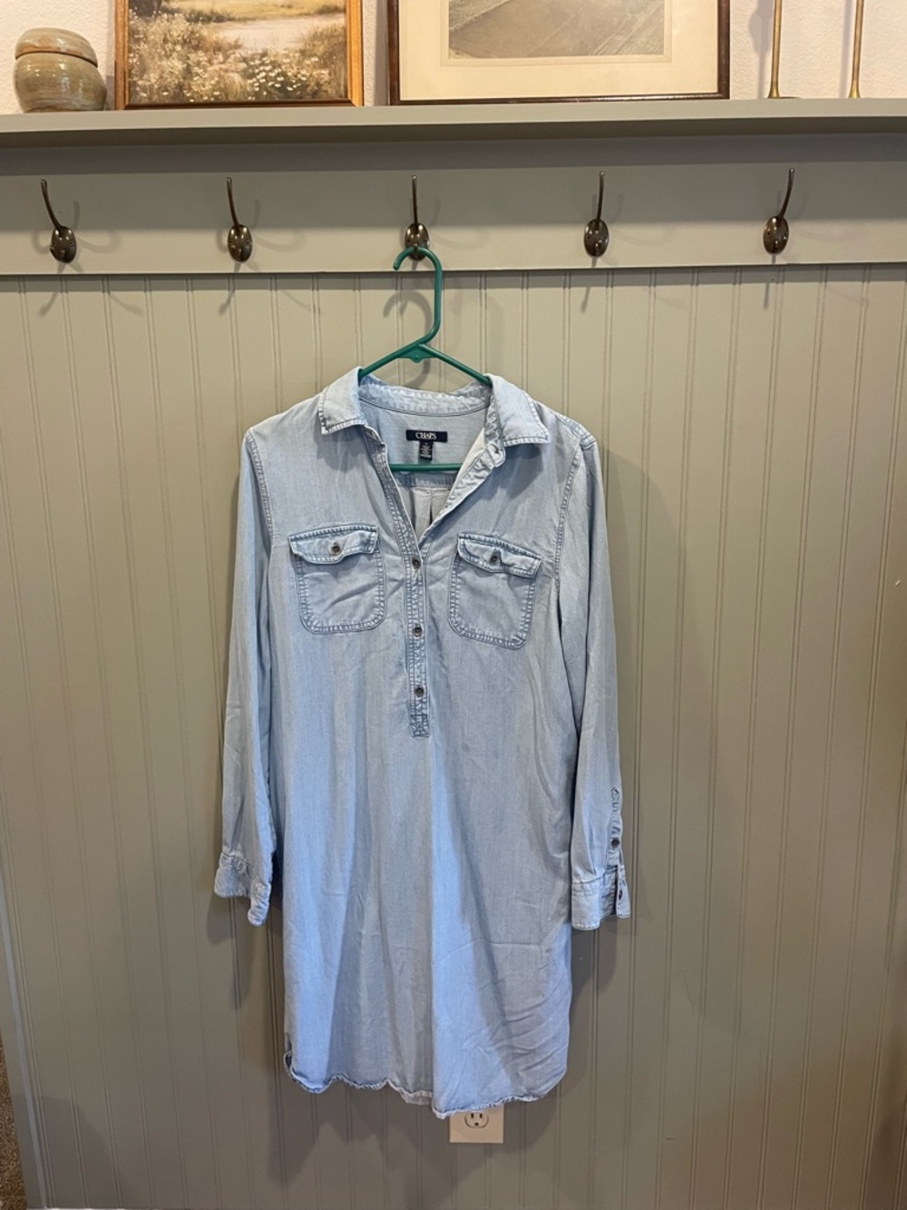Chaps Light Blue Denim Dress